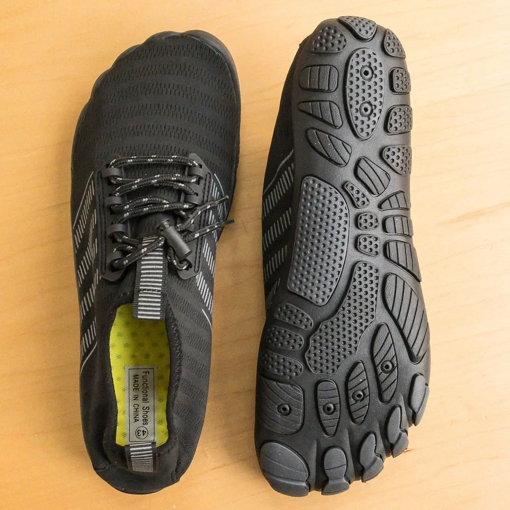 SAYOLA Water Shoes Mens Size 9.5 Black Quick Dry Aqua Swim Barefoot Beach Surf - Picture 7 of 16